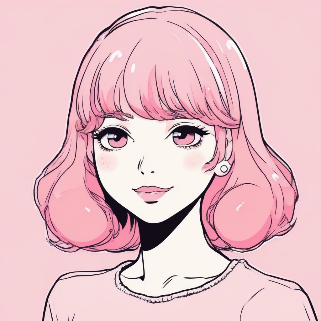 🖍️美式复古粗轮廓贴纸头像 | 甜酷风Cel Shading