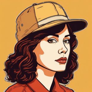 🌟美式复古贴纸风！粗轮廓蜡笔手绘肖像Prompt