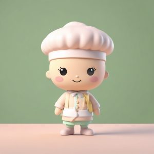 👩‍🍳美食家Q版：手拿甜点的小厨娘盲盒，可爱又治愈！🍰