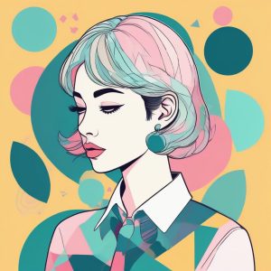 🔺孟菲斯几何！潮酷极简拼贴少女头像 | 设计师灵感
