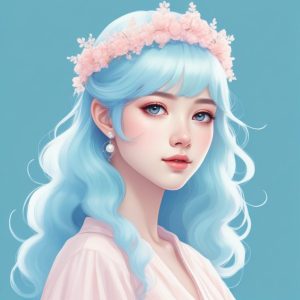 💫 梦幻治愈系：长发精灵少女的极简风肖像！