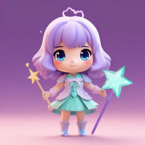 ✨ 魔法少女变身！Q版小魔女盲盒提示词，超治愈系来袭！