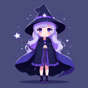 🔮魔法少女极简风 | 神秘星空主题Q版，高级感插画秘籍！