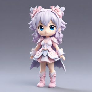 ✨魔法少女Q版头像，C4D粘土风盲盒设计！