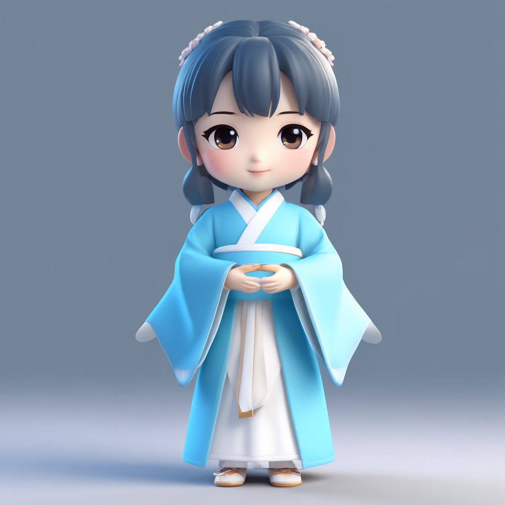 🌺Q版古风汉服少女! 飘逸仙气感的3D盲盒头像生成!