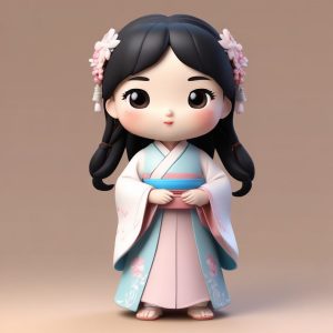 💖Q版古风汉服小姐姐，超适合头像！3D粘土风格，细节满分✨