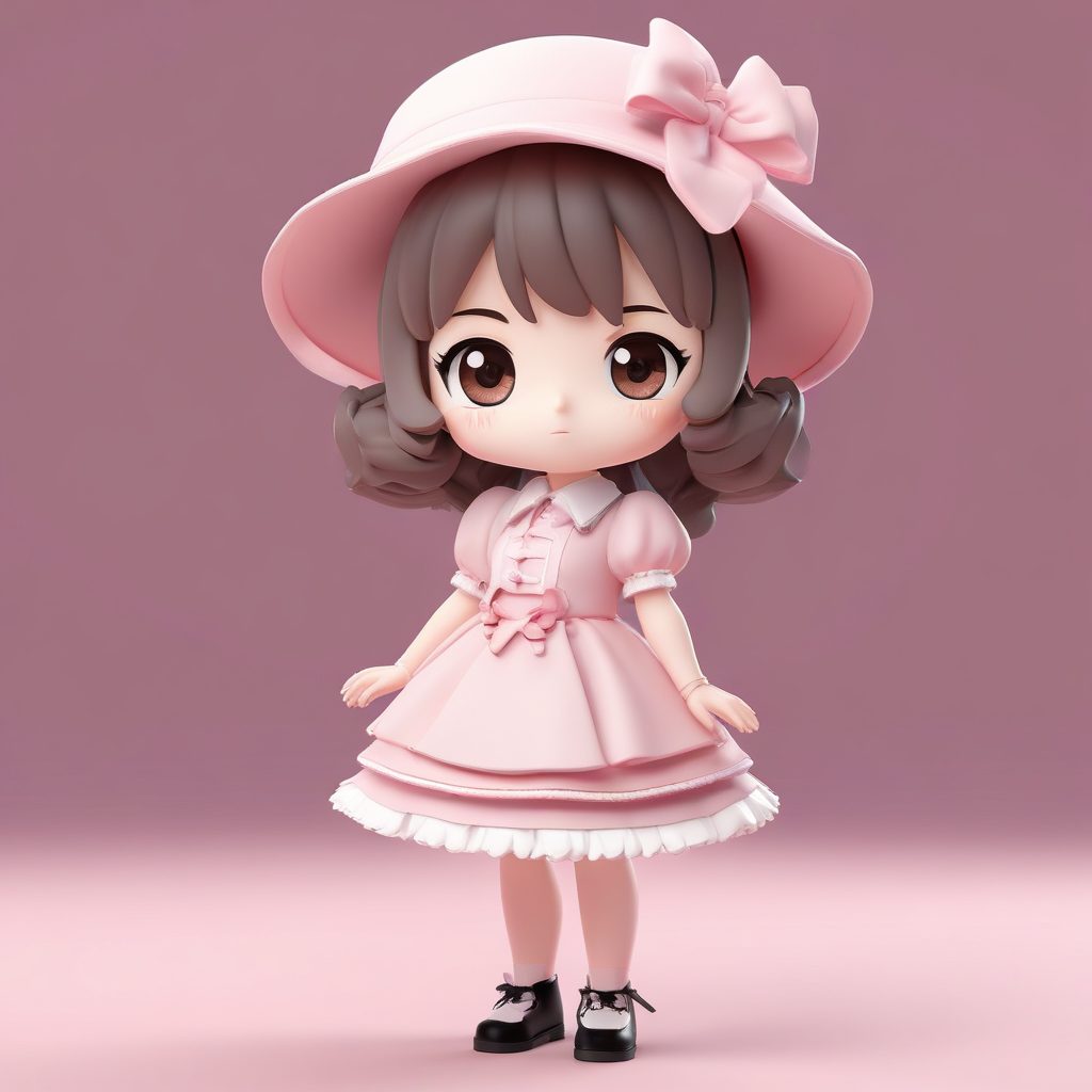 🎀Q版洛丽塔小萝莉，超治愈3D粘土盲盒风格全身照，适合头像和插画创作