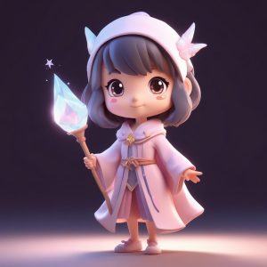 ✨Q版魔法少女：全网最火盲盒画风，光线追踪下的粘土质感！