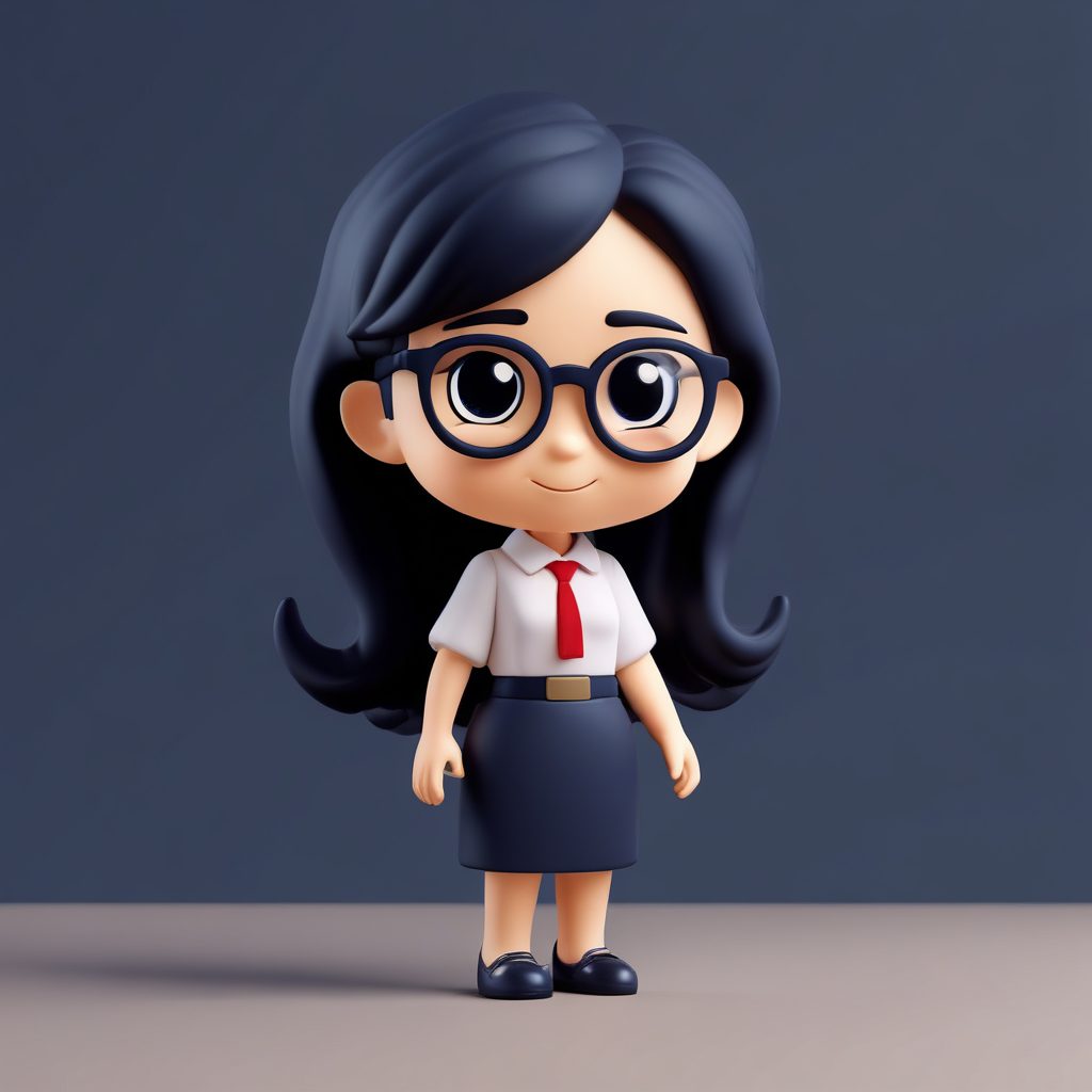 🍎Q版女教师：知性优雅制服盲盒，纯色背景高级感爆棚！📚