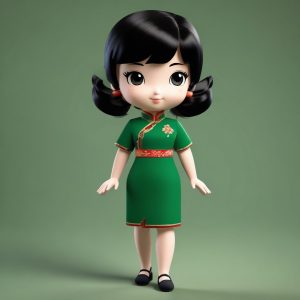 💋 Q版旗袍少女：老上海复古风的卡哇伊3D盲盒✨