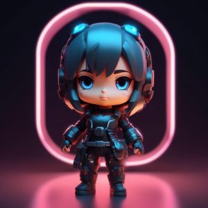 👾Q版赛博朋克少女！高燃未来感盲盒手办风！