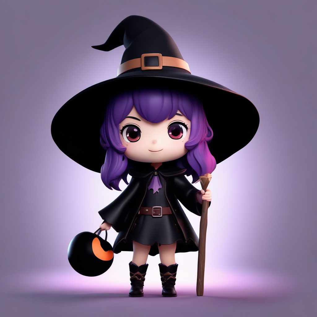🎃 Q版小魔女：暗黑甜心系的万圣节盲盒🧙‍♀️