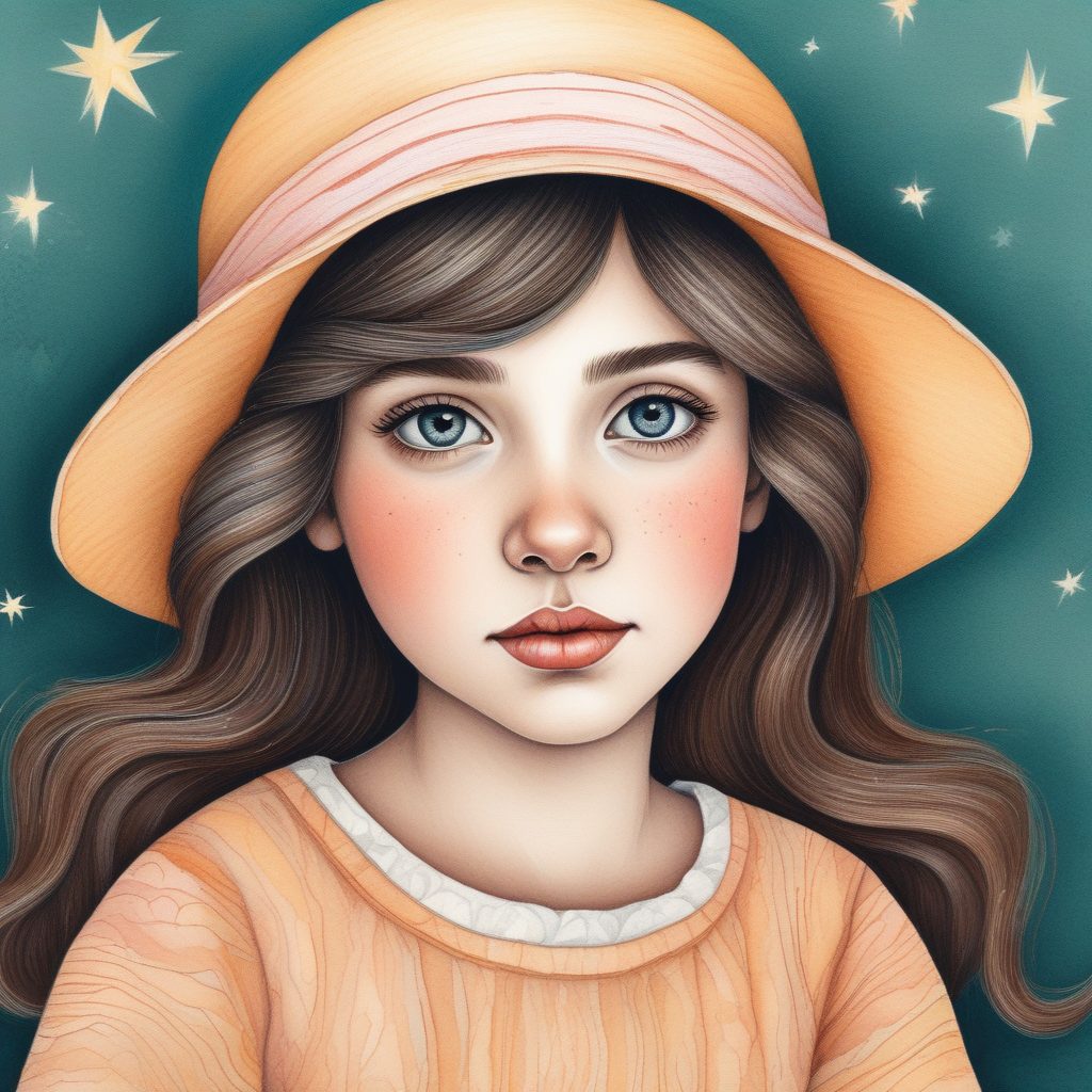 ✨奇幻极简插画肖像,发光眼神!手绘风彩色铅笔✨