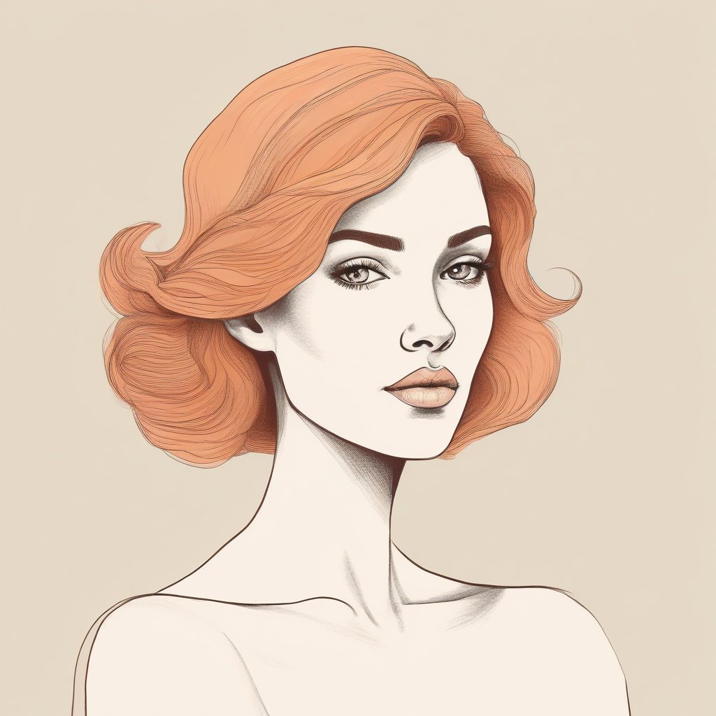 🎨 茜色莫兰迪高级感插画头像，手绘风单人小清新写真✨