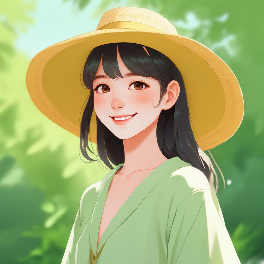 👒清新治愈系！阳光下的草帽少女，头像清新到爆！