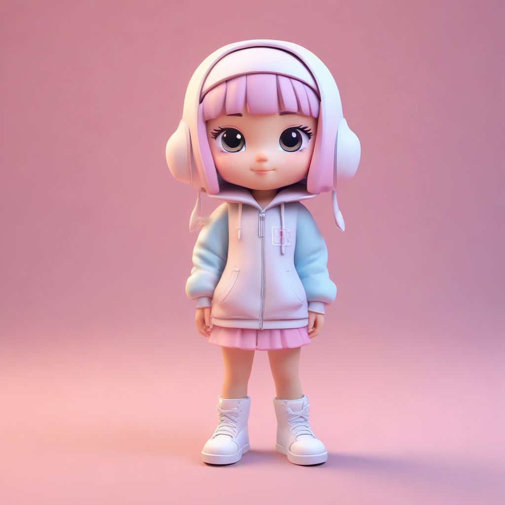 💥全网最潮Q版盲盒娃！AI生成街头酷Girl，氛围感拉满！