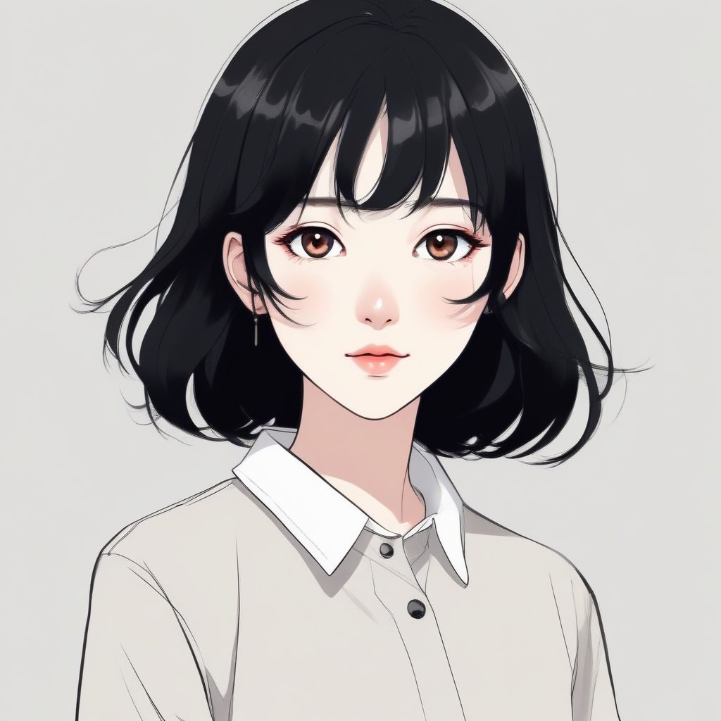 🔥日韩潮流美少女头像 | 极简 Anime 清爽风格 单主体 设计感十足✨