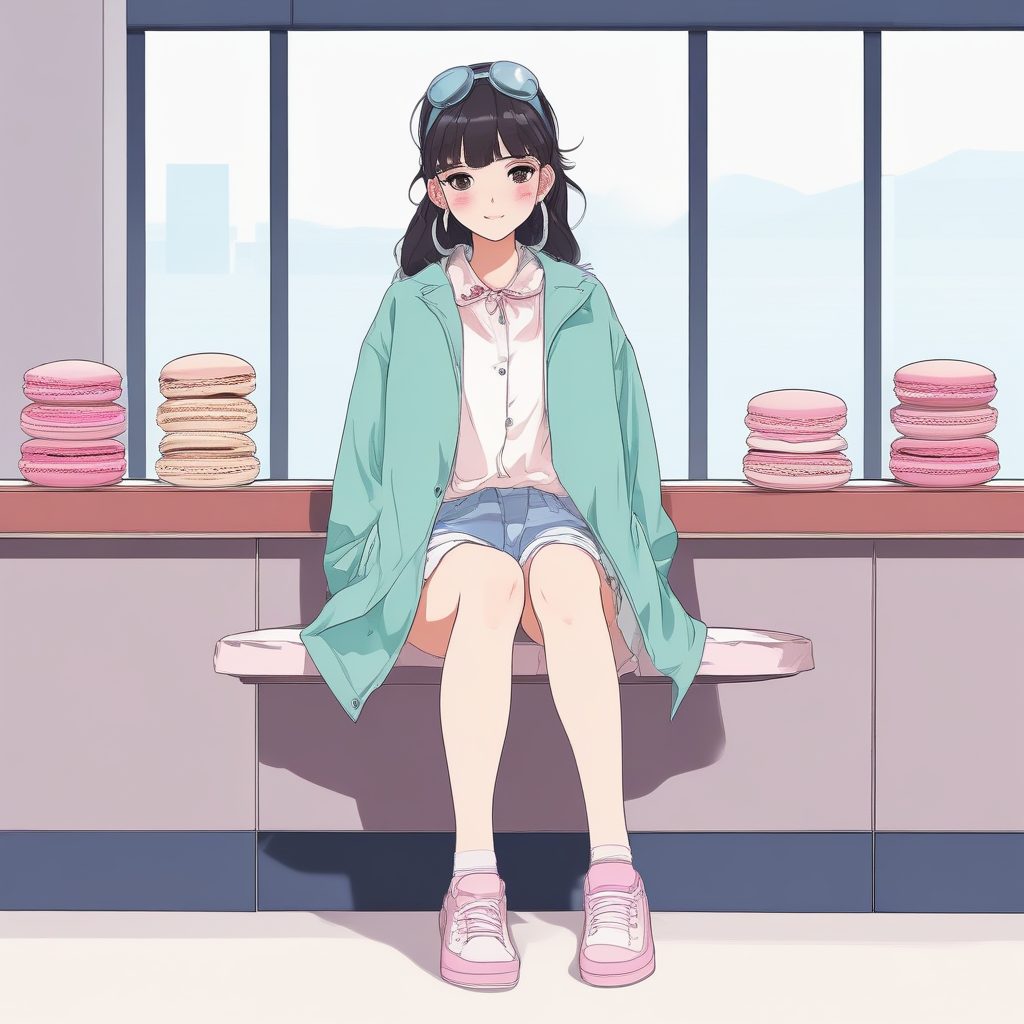 🔥日韩潮流时尚美少女肖像！极简 Anime 单主体人像，清新马卡龙色系✨