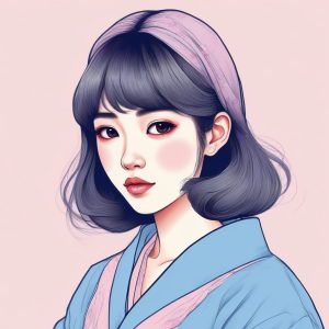 🎌日系潮流少女！极简线稿风，这个头像太高级了！