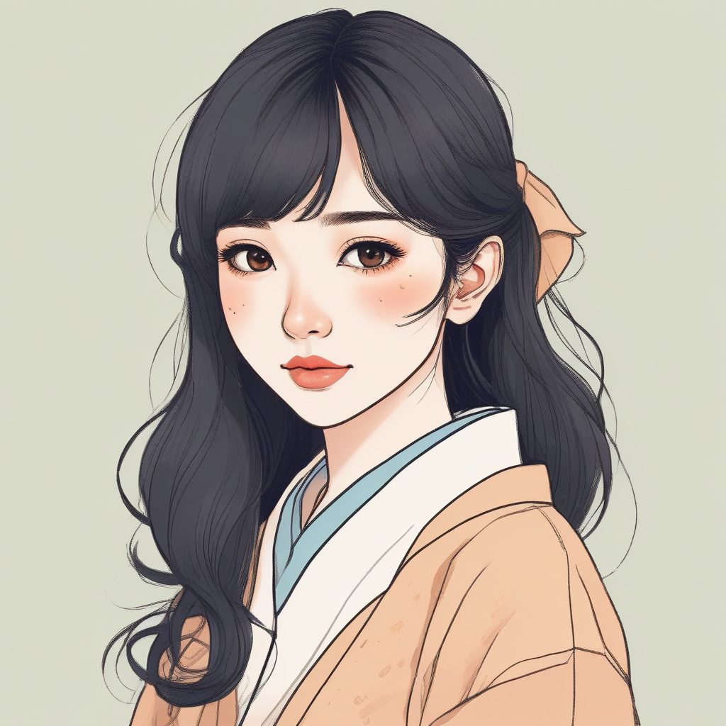 ✨日系动漫少女感拉满！极简线条插画头像生成秘籍