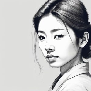 ✏️日系冷淡风极简铅笔素描：情绪感头像生成！