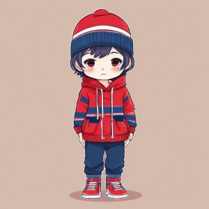 🔴🔵日系Q版少年感天花板 | Clean Lines极简风头像生成！