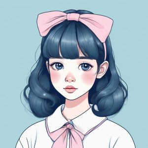🎌日系清爽感！极简甜美少女肖像，用它做头像自带C位光环！