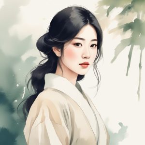 💧日系清新水彩晕染插画肖像：治愈系透明感！