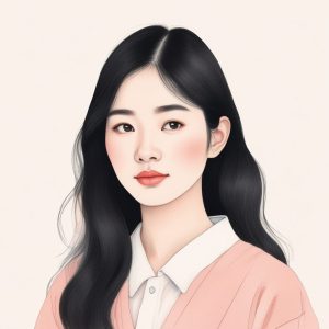 💧 日系清新治愈系！水彩晕染手绘插画肖像，温柔感溢出！