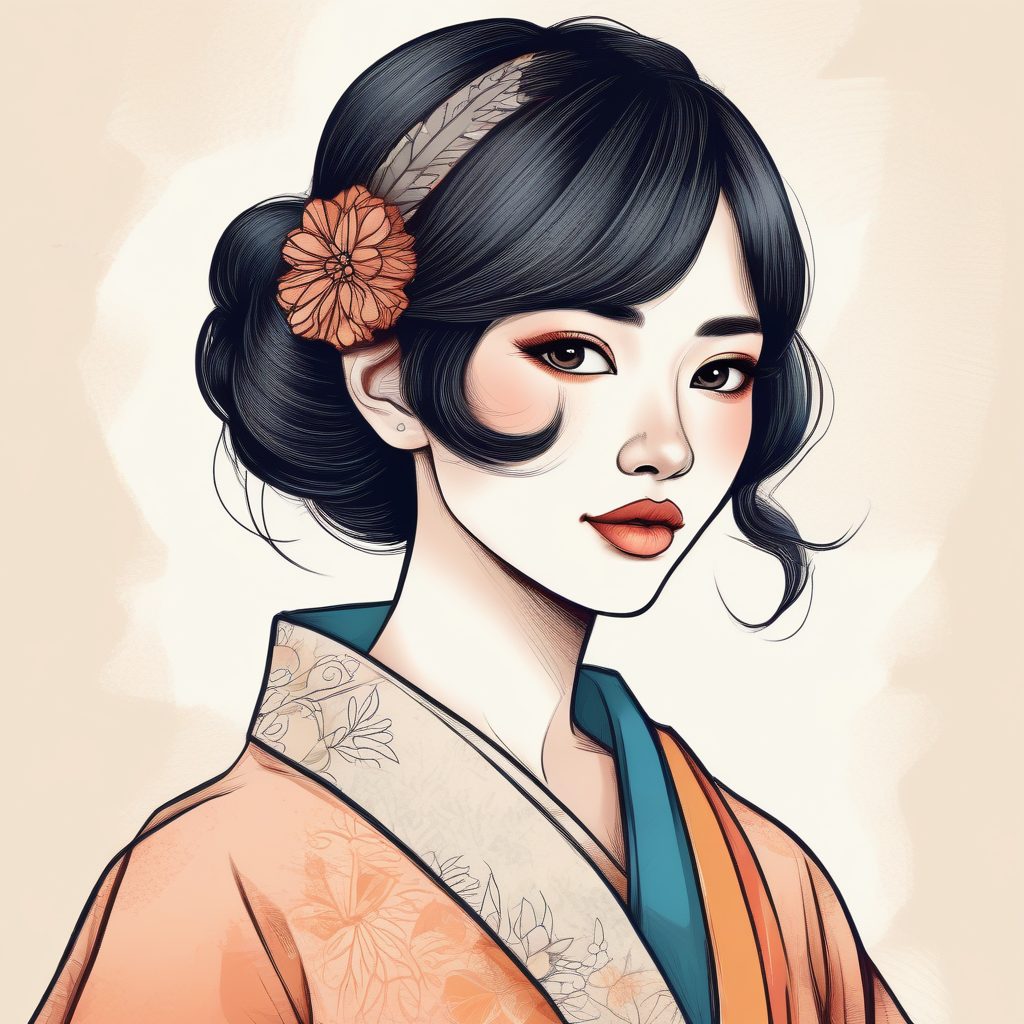 🎨日系时尚美少女手绘头像🔥