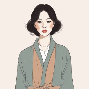 🌸日系杂志风手绘插画：极简速写时尚肖像，适合头像和壁纸 | 极简风格
