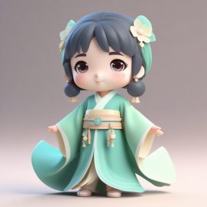 🏮软萌古风Q版汉服小女孩：治愈系奶油质感全身像！立刻拥有！🍵