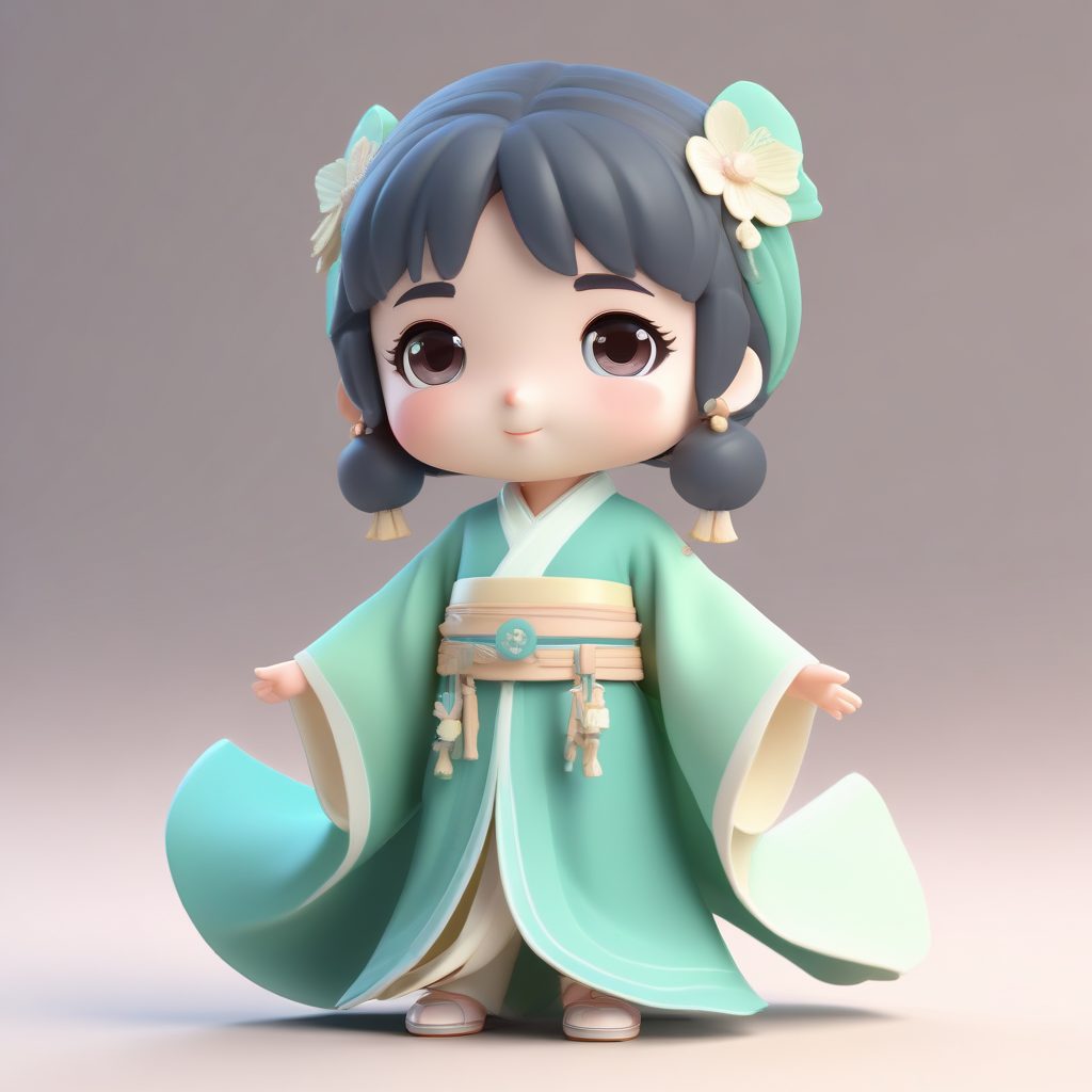 🏮软萌古风Q版汉服小女孩：治愈系奶油质感全身像！立刻拥有！🍵