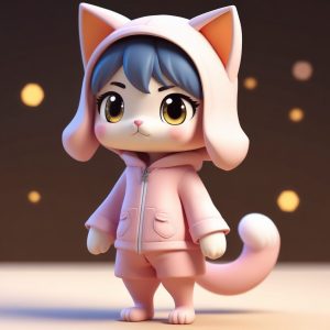 🐾软萌兽耳娘：粘土质感Q版小猫咪，最治愈的盲盒头像！