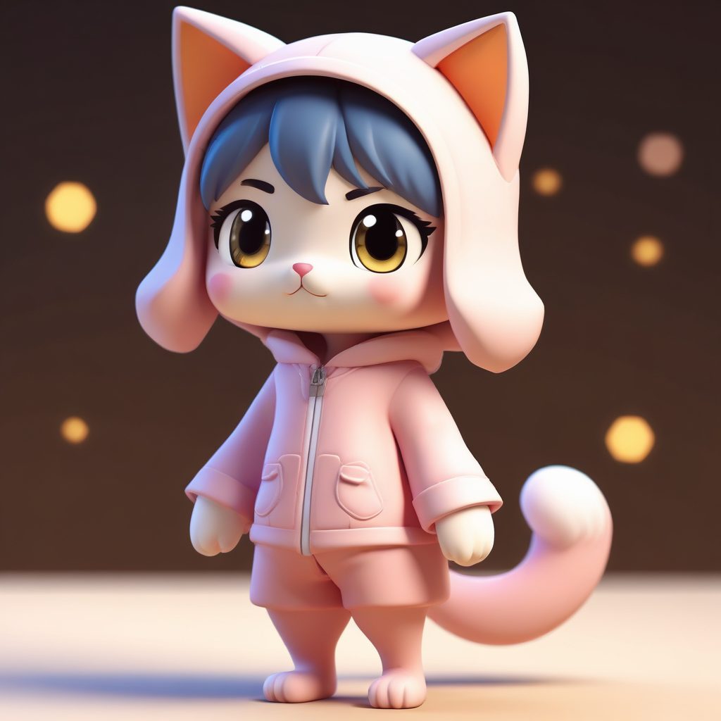 🐾软萌兽耳娘：粘土质感Q版小猫咪，最治愈的盲盒头像！