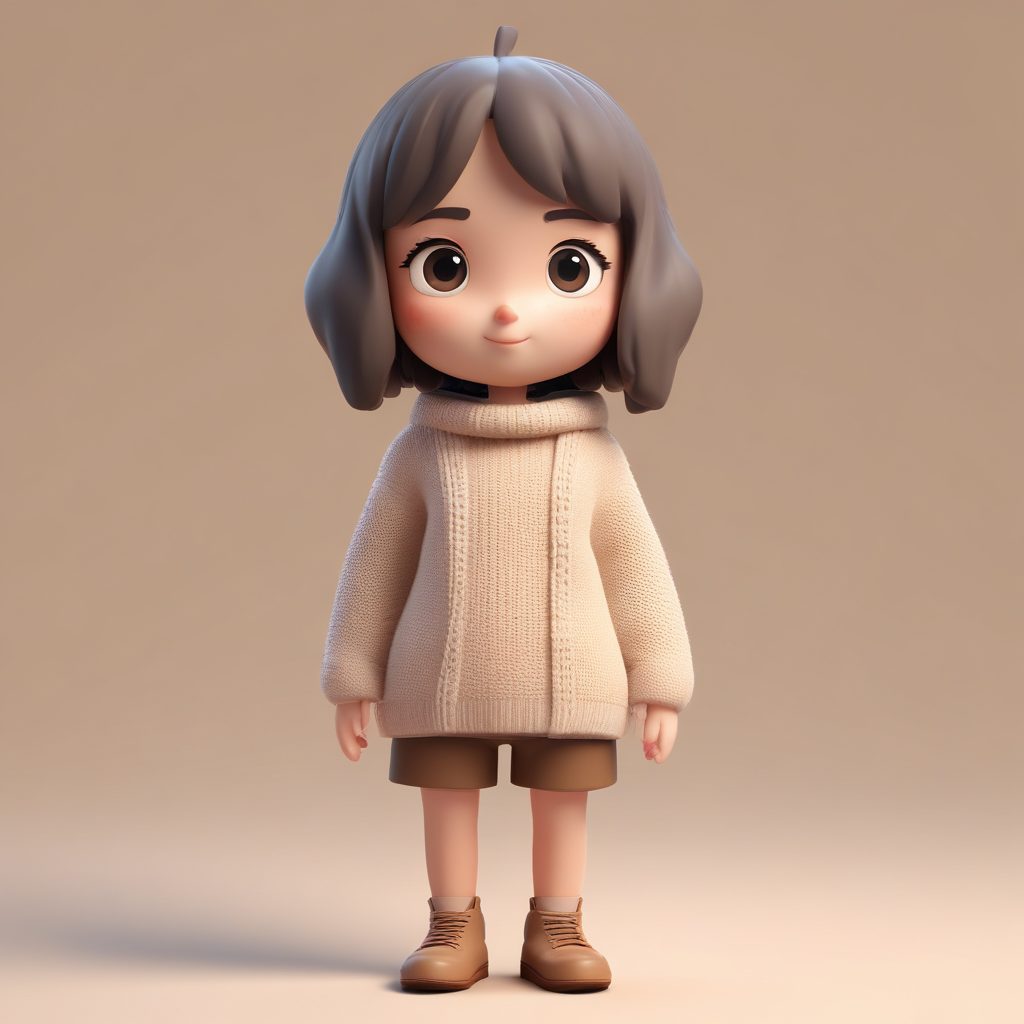 ✍️软萌手绘风Q版：3D粘土化挑战！治愈系全身像🎨