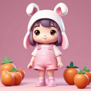 🐰软萌兔耳娘Q版:草莓牛奶治愈系!盲盒头像必备🍓