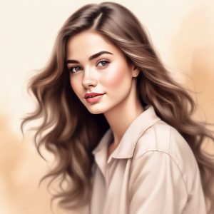 🍓软萌治愈系少女肖像！极简蜡笔风，氛围感拉满的头像图