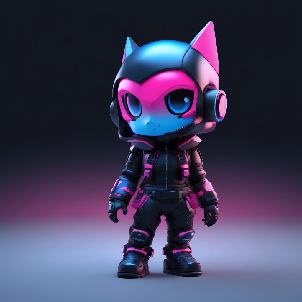 ⚡️赛博核心机能风Q版！霓虹光影下的未来感头像生成