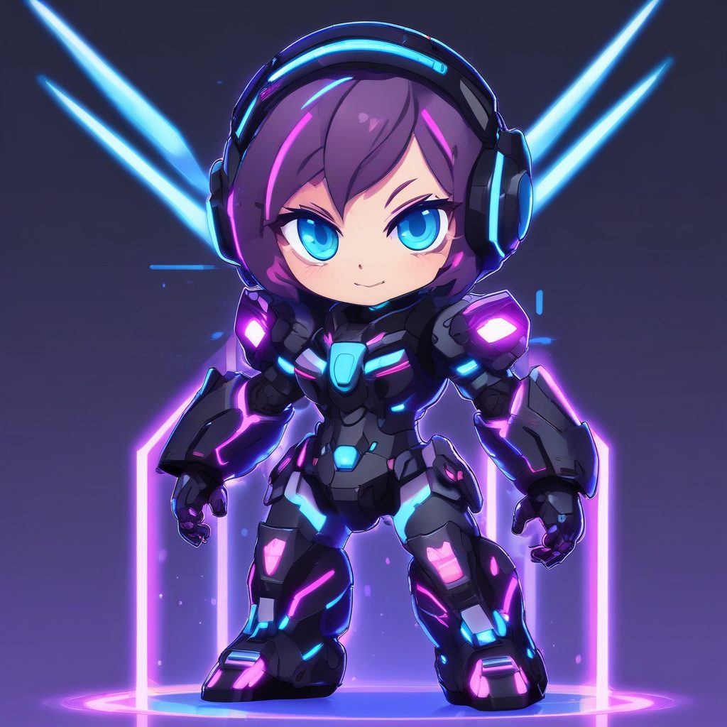 👾 赛博机甲娘来袭！Q版电竞机械少女，二次元潮酷必备！