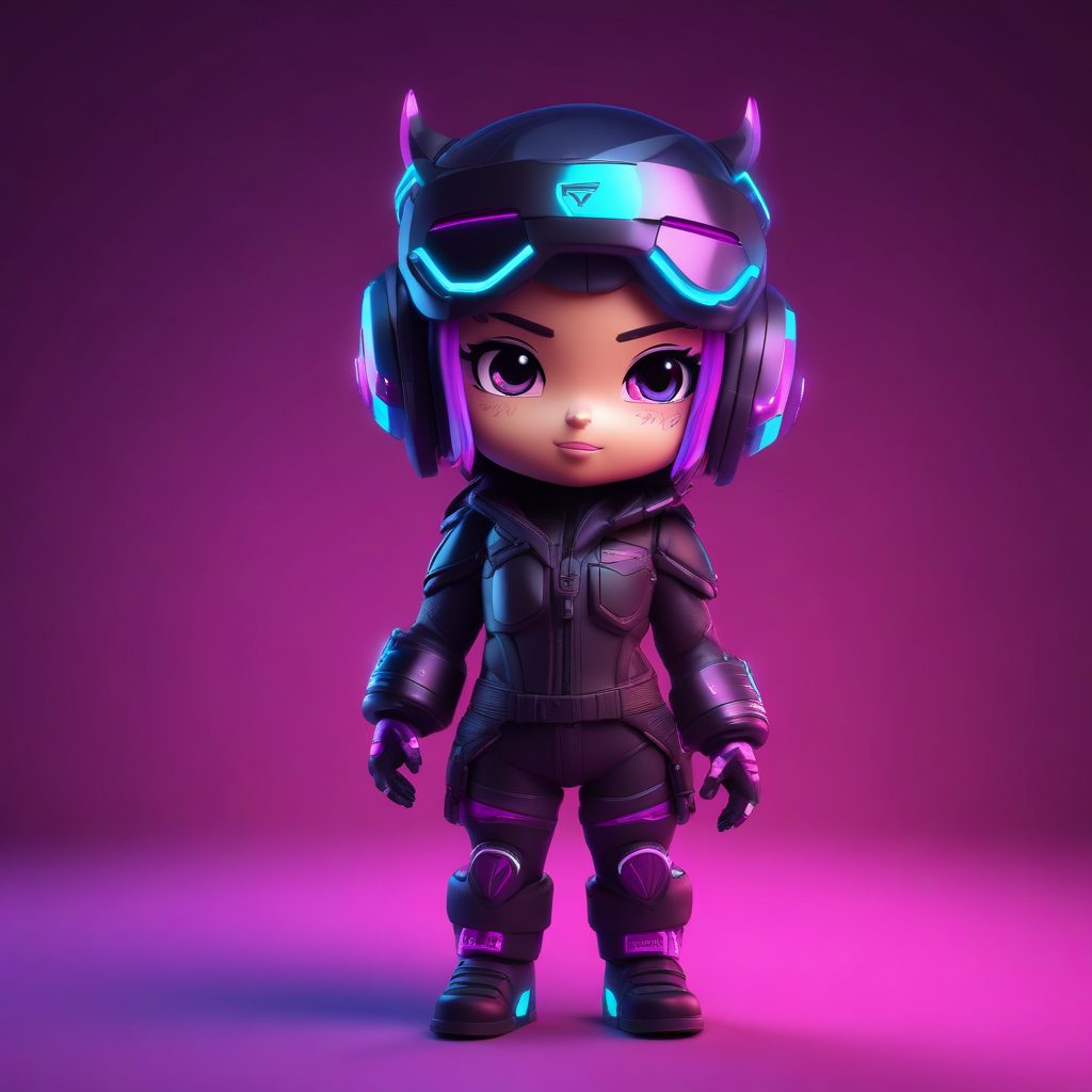 🤖赛博盲盒降临！高冷酷飒Q版少女头像，未来感拉满！