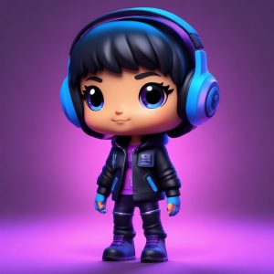 💜赛博朋克Q版来袭！霓虹光与高饱和穿搭，酷炫风头像！