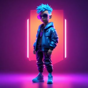 💻赛博朋克Q版男孩! 霓虹光影下的炫酷头像生成术!