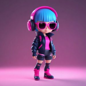 🔥赛博朋克Q版少女：霓虹灯下的未来感盲盒！