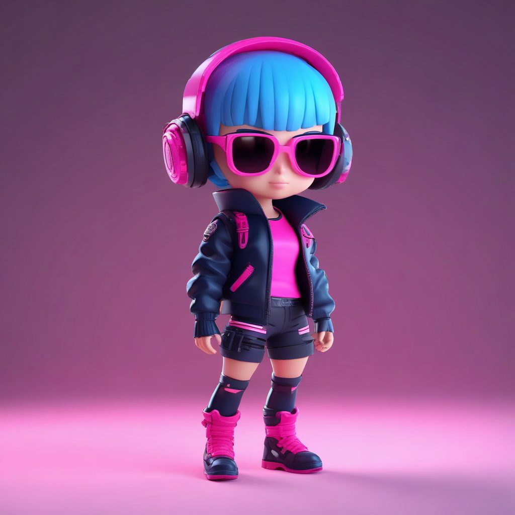 🔥赛博朋克Q版少女：霓虹灯下的未来感盲盒！