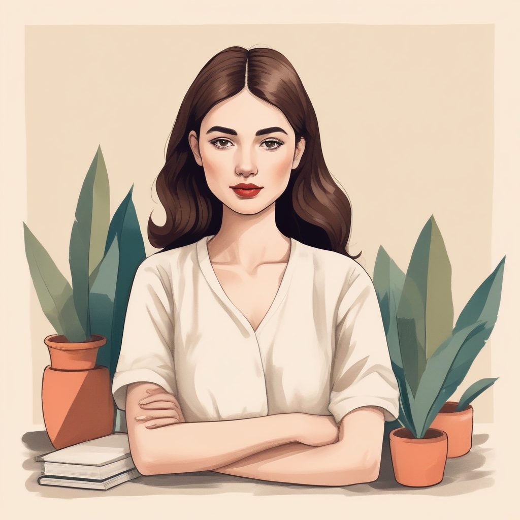 🎨莫兰迪色系高级感插画头像，手绘风格+纸质感，适合作为个人形象设计！✨