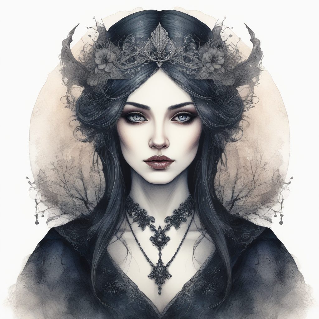 🖤暗黑童话风手绘插画肖像，纸质感画风太绝了！🔥