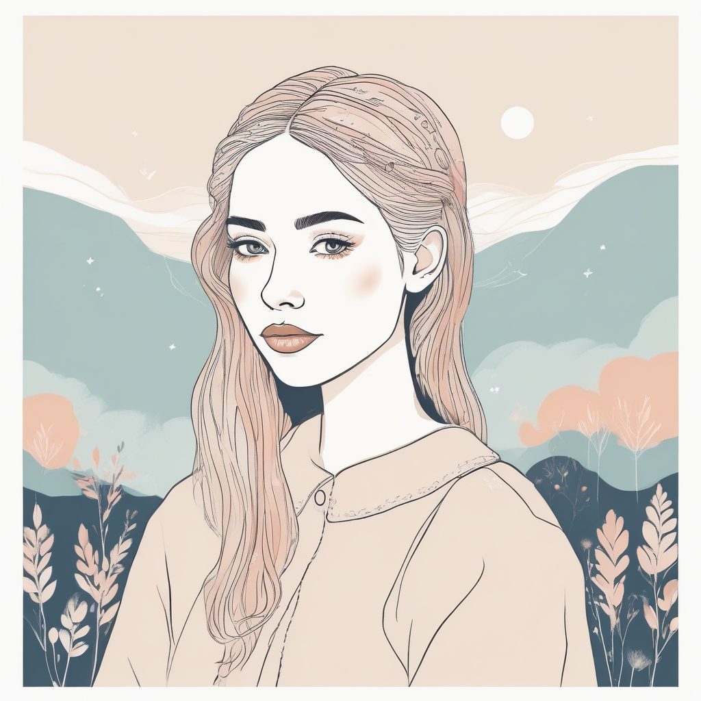 ✨北欧冷淡风插画头像 | 手绘极简主义单人肖像，适合头像创作！