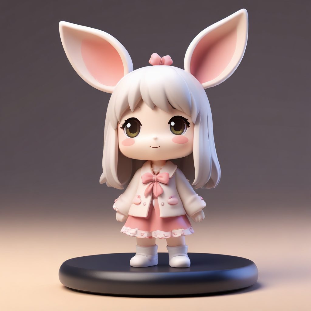 🔥超萌Q版兔耳娘！3D粘土风盲盒立绘一键生成