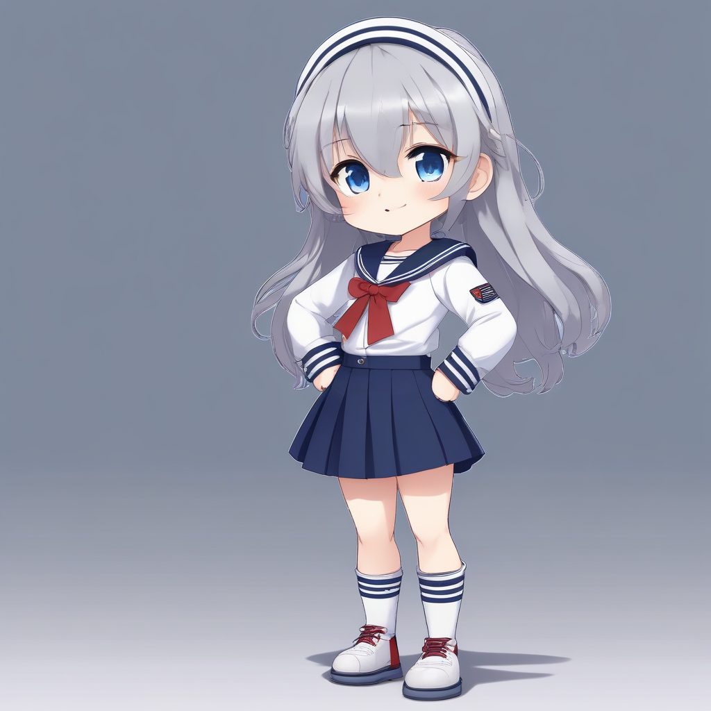 🎀JK制服Q版：元气满满的青春少女全身像，头像壁纸收藏！